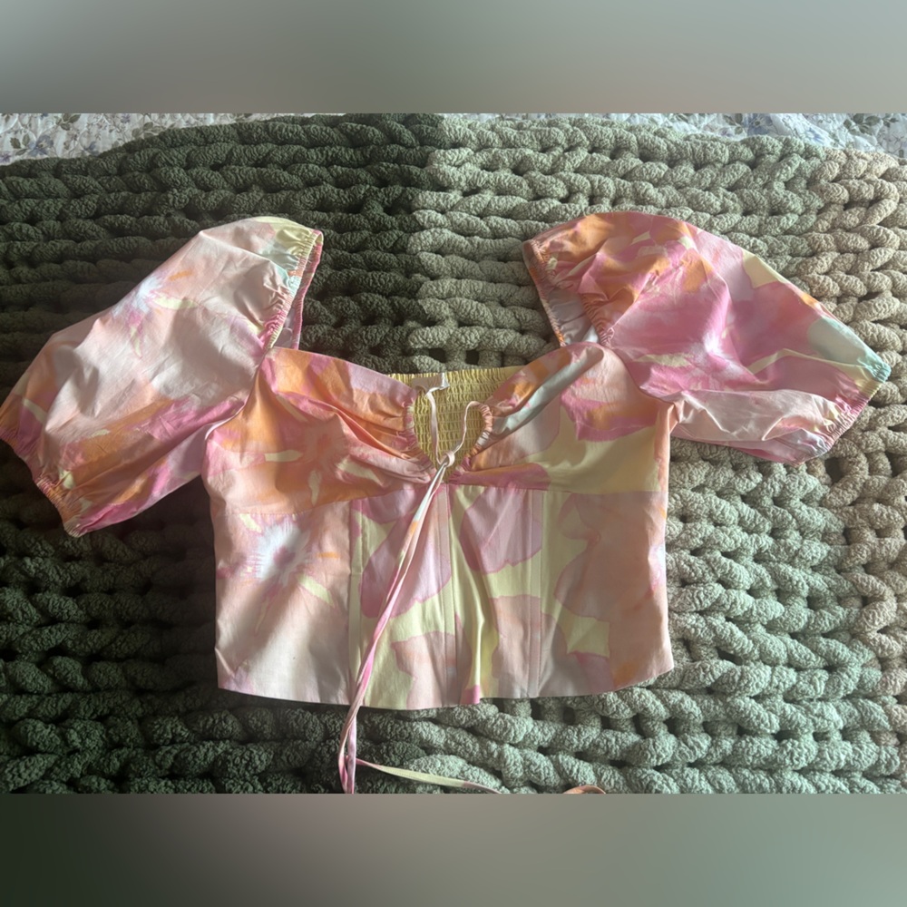 Cute colorful corset top - large